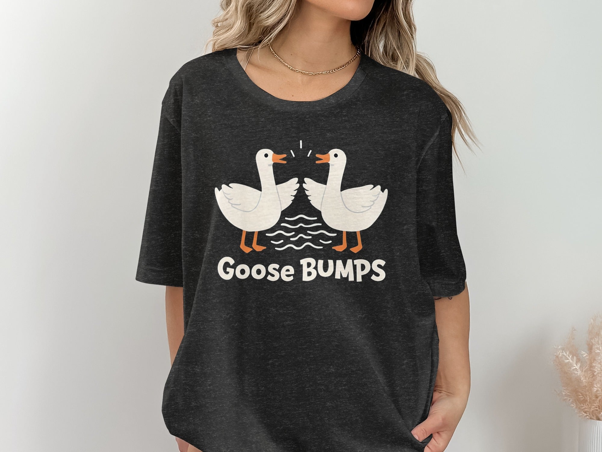 Goose BUMPS Funny Animal Cartoon Design Graphic T-Shirt