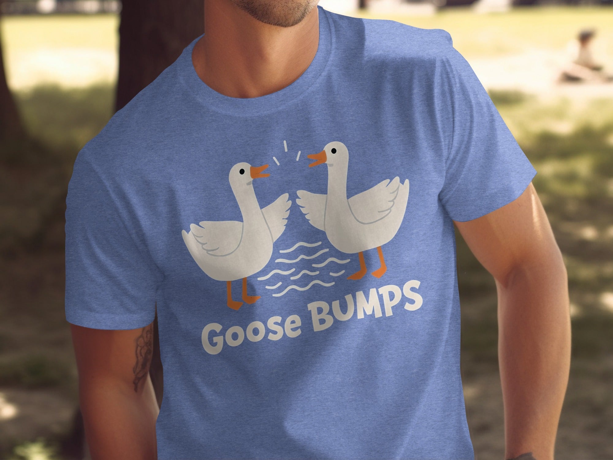 Goose BUMPS Funny Animal Cartoon Design Graphic T-Shirt