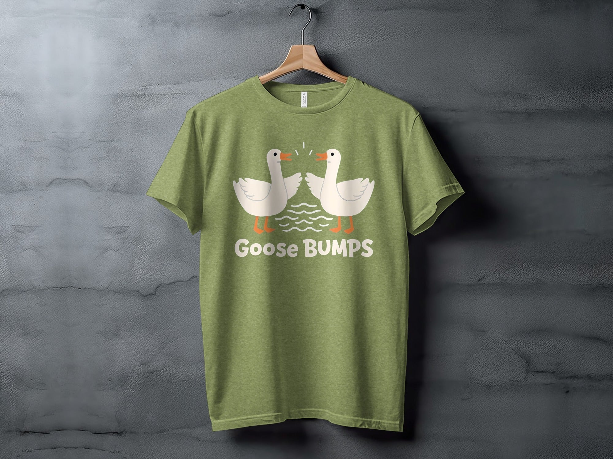Goose BUMPS Funny Animal Cartoon Design Graphic T-Shirt