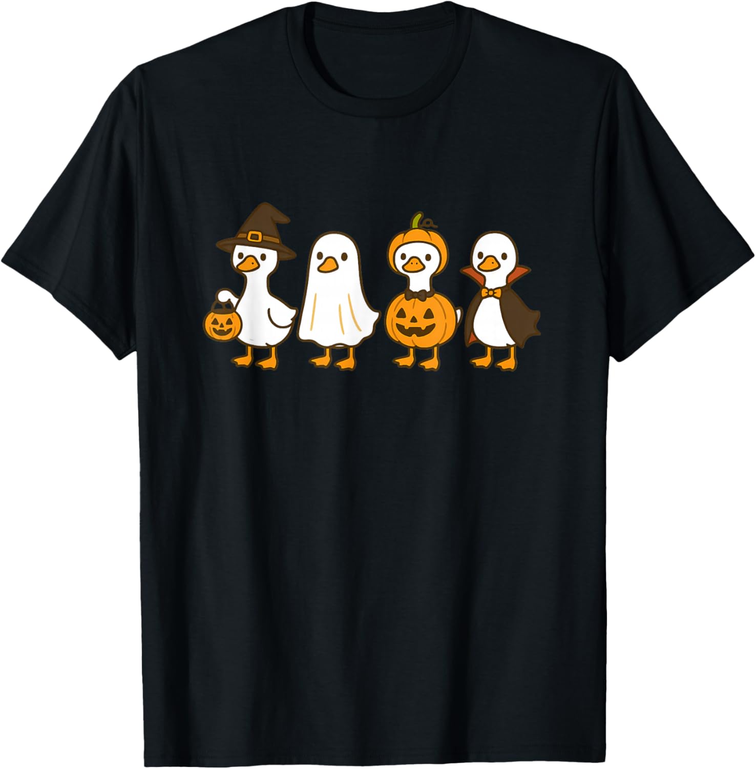 Funny Halloween Goose, Spooky Season Geese in Costumes T-Shirt