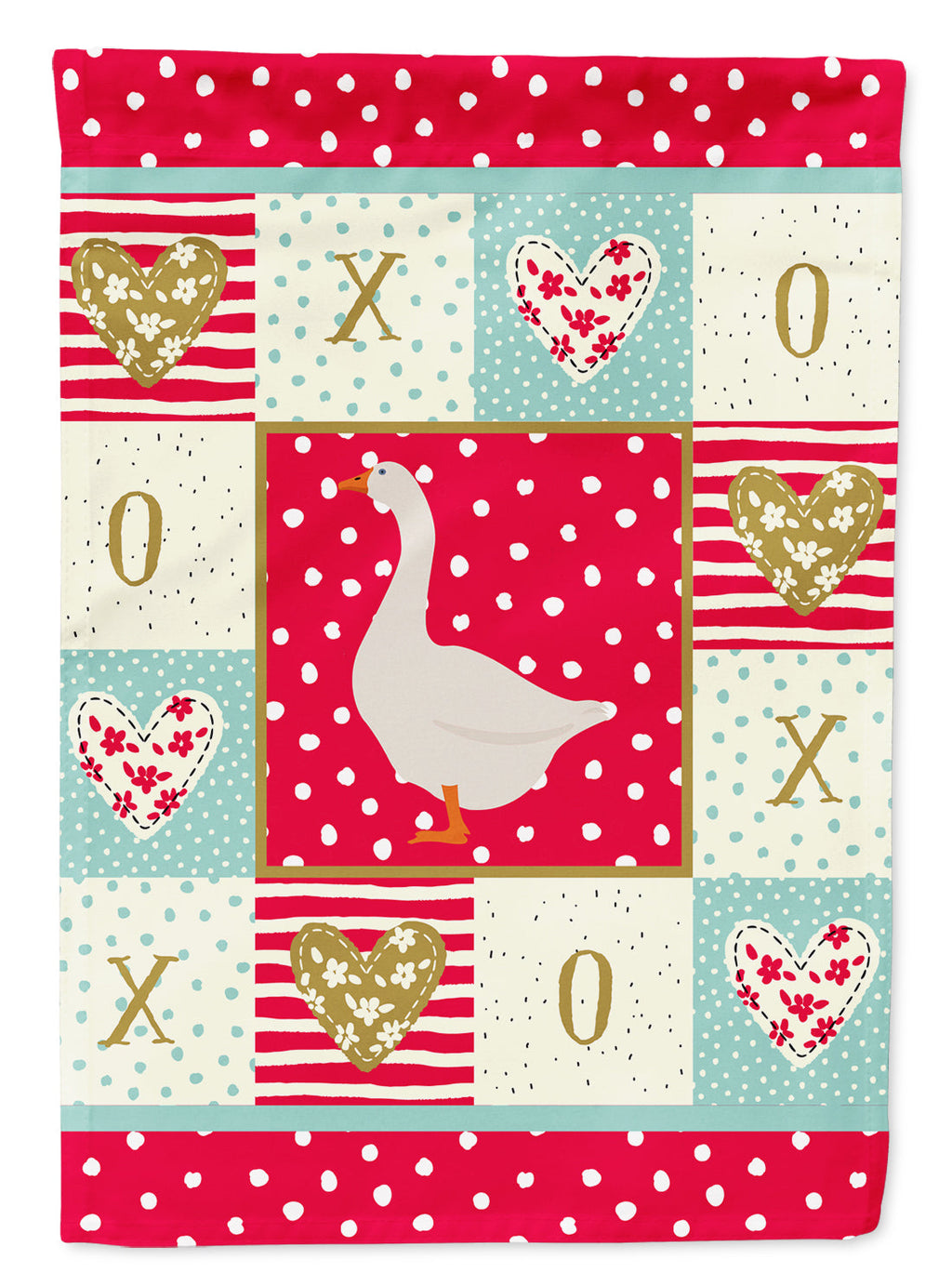 Embden Goose Love Garden Flag – Decorative Outdoor Yard Flag CK5319GF