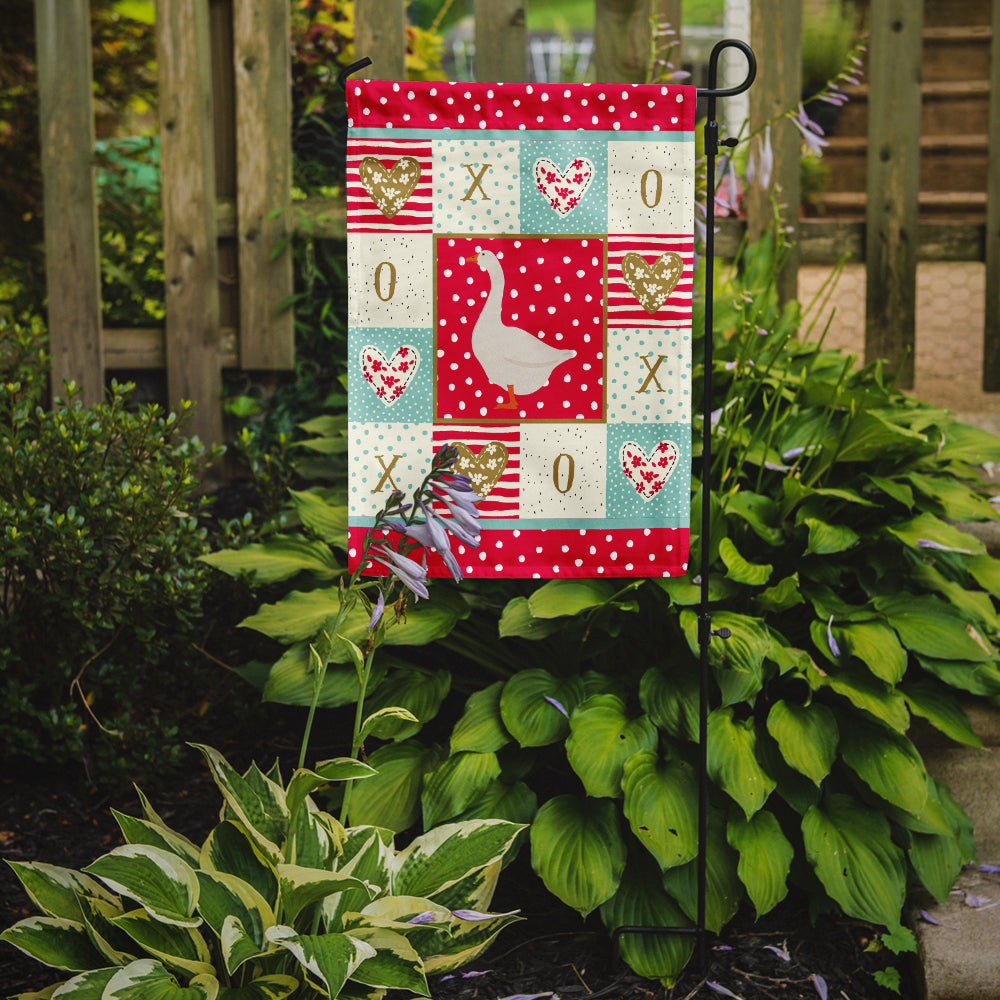 Embden Goose Love Garden Flag – Decorative Outdoor Yard Flag CK5319GF