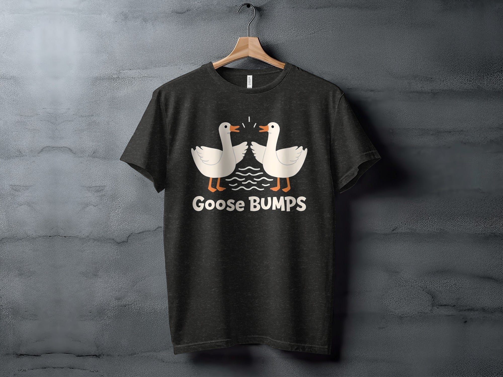 Goose BUMPS Funny Animal Cartoon Design Graphic T-Shirt