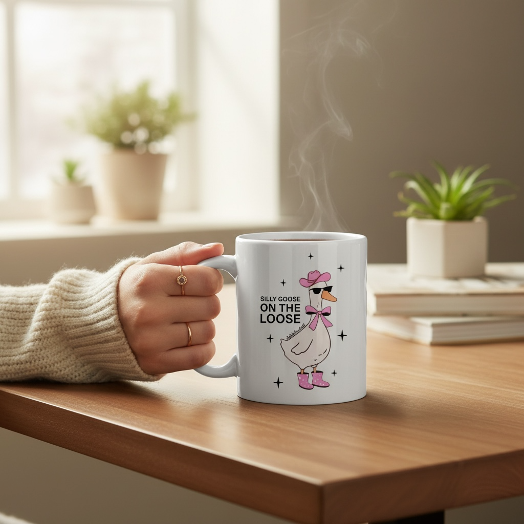 Funny Coffee Mug - Silly Goose Design